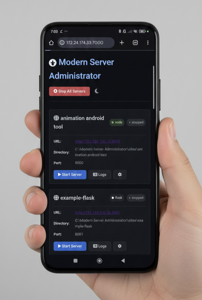 Mobile Dashboard Dark Mode